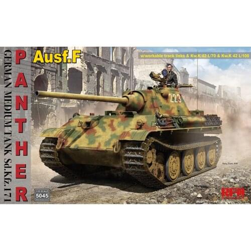 RYEFIELD MODEL RFM RM-5045 1/35 Panther Ausf.F w/Workable Track Links - Scale model Kit