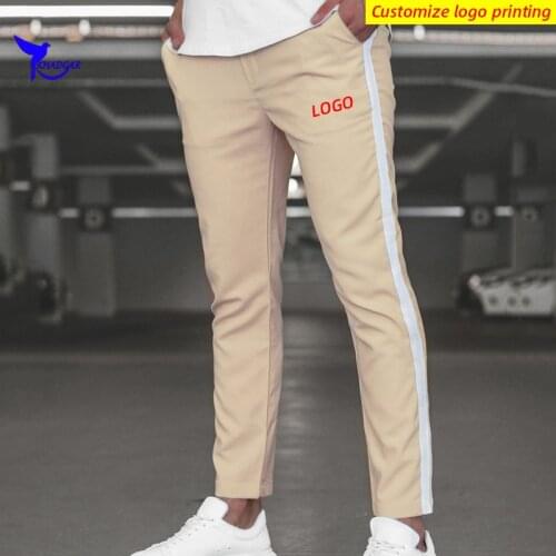 2021 Summer Breathable Quick Dry Running Pants Men Slim Fit Patchwork Joggers Trousers Gym Fitness Sportswear Bottoms Custom