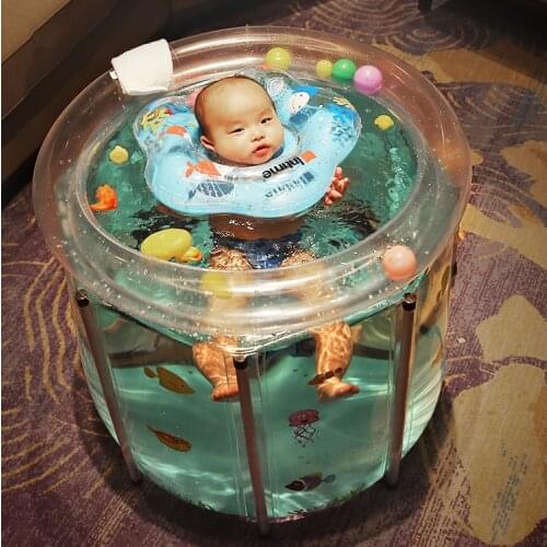 Foldable Baby Bathtub Transparent Large Thick Swimming Pool Portable Inflatable Bathtub Spa Piscina Infantil Bathroom Products 5