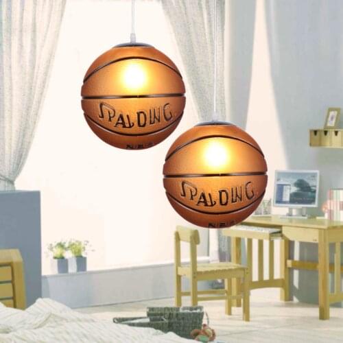 Glass football chandelier blue ball chandelier creative dining room childrens room decorative chandelier balcony ceiling