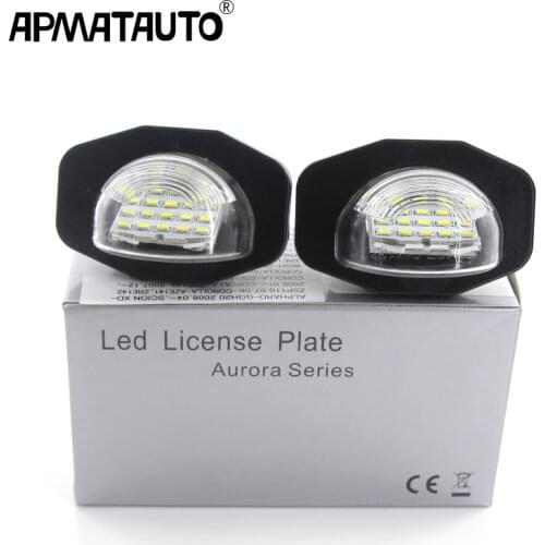 2X canbus Car LED License Plate Lights 12V LED Number Plate Lamp For Toyota Corolla Auris Alphard Sienna Wish Scion XB XD Urban