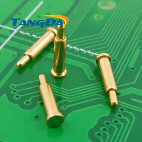 Tangda DHL/EMS D2*8mm 1000PCS pogo pin connector Mobiles Battery spring 1P Thimble Surface Mount SMD gold plate 1u" 1.2A