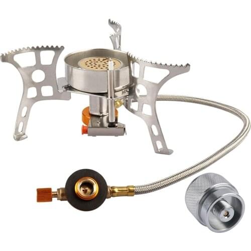 Camping Stove Backpack Stove Portable Camp Stove With Stove Adapter For Backpacking Hiking Camping And Travel On Foot