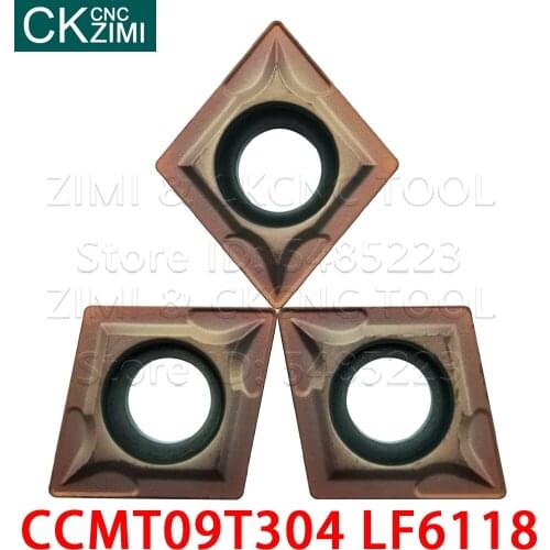 10P CCMT09T304 LF6118 CCMT 09T304 LF6118 carbide inserts External Turning Tool CNC Metal lathe tools for 201 304 stainless steel