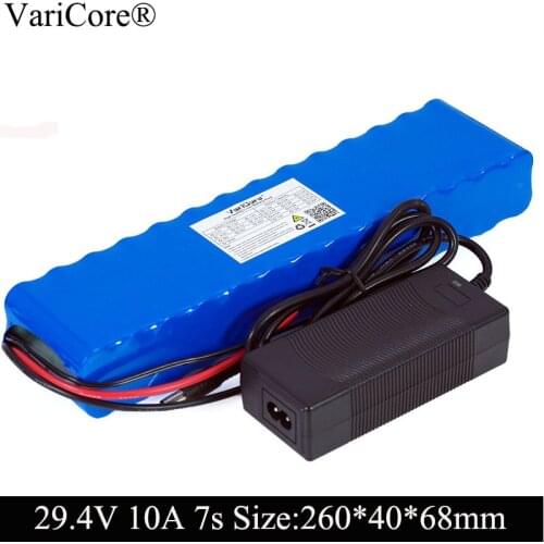 VariCore 24V 10ah 7S4P batteries 250W 29.4v 10000mAh Battery pack 15A BMS for motor chair set Electric Power + 29.4V 2A Charger