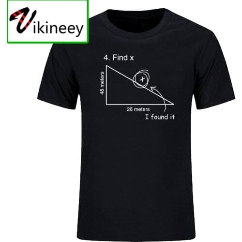 Find Variable X Math Teacher Funny T Shirt Men Short Sleeve Printed Cotton Cartoon brand T-shirt Tees Tops clothing
