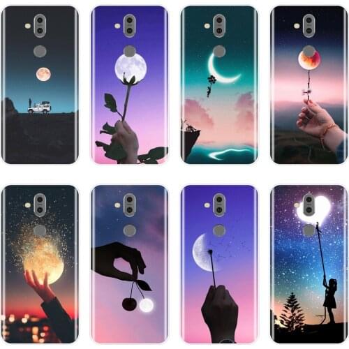 TPU Back Cover For Nokia 7.1 6.1 5.1 3.1 2.1 Silicone Soft Star Moon Heart Flower Phone Case For Nokia 7.1 6.1 5.1 3.1 2.1 Plus