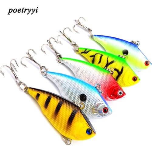 1pc/lot Winter Fishing Lures Hard Bait 5.5cm 7.5g VIB With Lead Inside Lead Fish Ice Sea FishingTackle Swivel Jig Wobbler Lure30