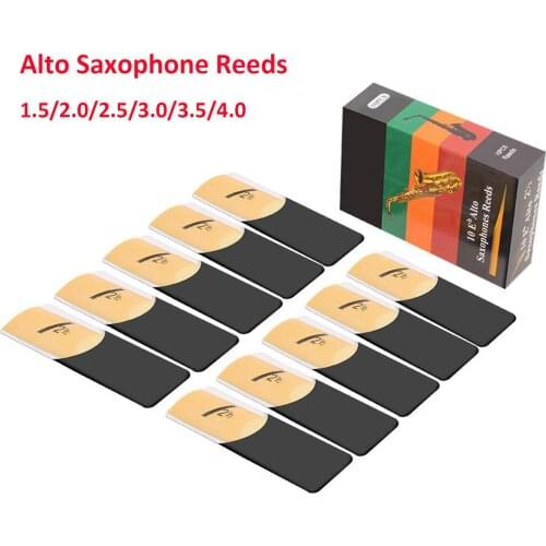 10pcs Alto Saxophone Reeds 1.5 2.0 2.5 3.0 3.5 4.0 Eb Tone Sax Instrument Reed