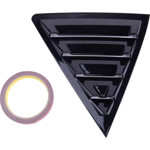 2Pcs Rear Side Window Scoop Louver Vent Cover Trim Glossy Black ABS Fit for Toyota Corolla 2014 2015 2016 2017 2018