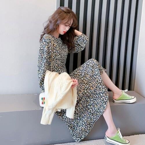 2021 Print French Long Dress Party Summer Vintage Casual Female Dresses Sexy V-neck Boho Beach Sundress Clothing for Women