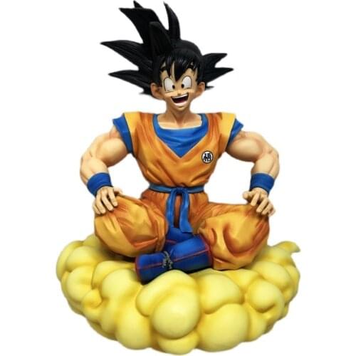 39cm Dragon Ball Z Figure GK Son Goku Figma Oversized Kakarotto Somersault Cloud Cartoon Anime Character Gift Toys For Children