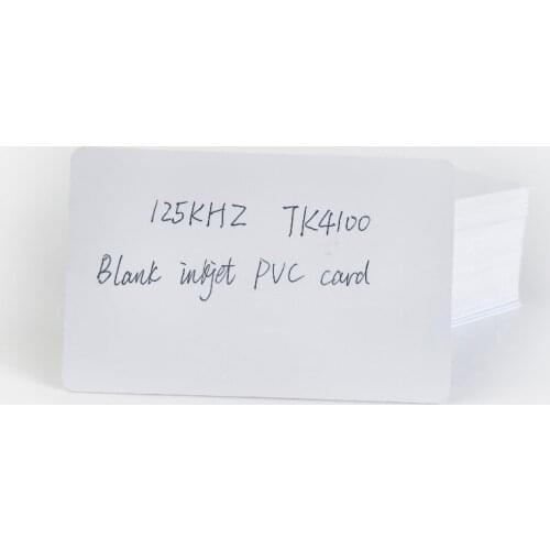 50pcs/Lot Blank White Inkjet PVC RFID Proximity 125KHZ Chip PVC Card Smart Contactless IC Card