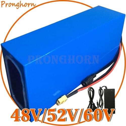 Electric Bike 48V 52V 60V 13Ah 15A 18Ah 20Ah Lithium Battery Electric Wheelchair Motorcycle Battery for 1000W 2000W 3000W Motor