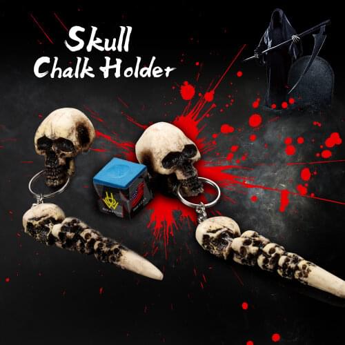Billiard Chalk Holder Pool Snooker Chalk Carrying with Chalk Cover Skull Multifunction Chalk Holder Billiard Accessories