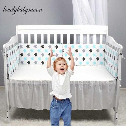 Baby Bed Bumper Double-faced Detachable Newborn Crib Around Cot Protector Kids Room Decor Bebe Crib Bed Protector Cushion