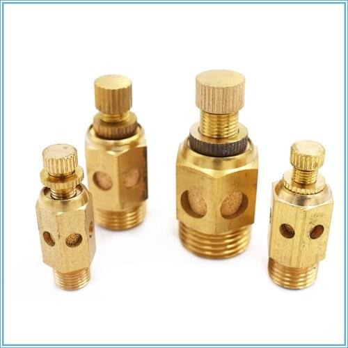 Sll Pneumatic Brass Exhaust Muffler Throttle Type 1/8" 1/4" 3/8" 1/2" BSP Silencer Fitting Noise Filter Reducer copper Connector