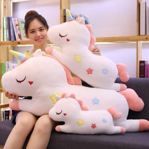 Unicorn Plush Toy New Giant Size Soft Stuffed Animals Toys Cartoon Unicorn Dolls Horse for Drop Shiping Plush Cute Home Decor