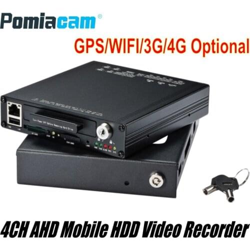 Free DHL HDVR9804 1080P H.264 4CH AHD HDD Mobile DVR GPS WIFI G-sensor 3G 4G Mobile HDD video record system for Vehicle Car Bus
