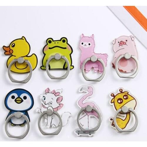 Finger Ring Holder Cartoon Animal Mobile Phone Bracket Cute Mobile Shell DIY Decoration Cell Phone Ring Finger Holder