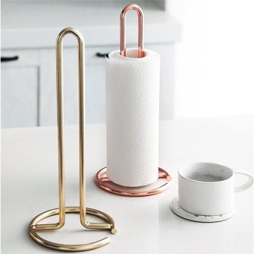 Kitchen Vertical Roll Paper Rack Punch-free Storage Towel Holder Table Accessories