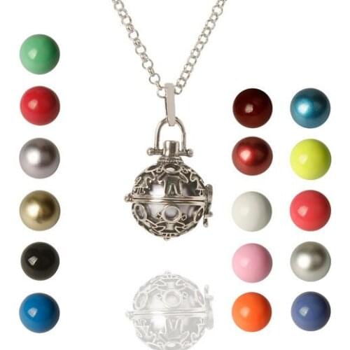 Best friends cute girls and boys belly ball necklace fashion angel srufer necklace in vintage antique silver color