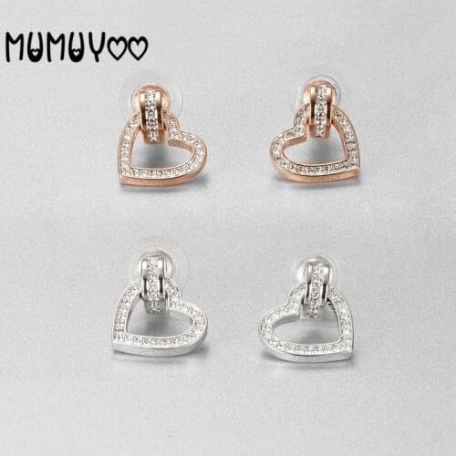Fashion jewelry with high quality swa, charm jewelry , cute and simple love crystal women earrings earrings as gifts for women
