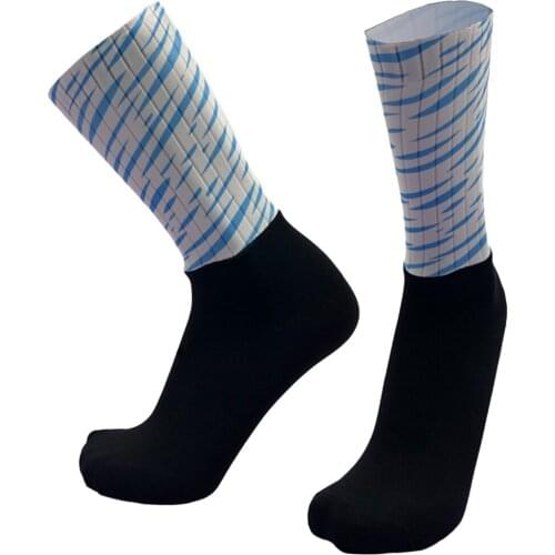 Men Women Bike Socks Aero Socks Silicone Antiskidding Breathable Wearable Socks for MTB Riding