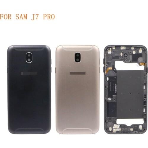 Original 10pcs For Samsung J730 Back Cover Replacement For J7 Pro Back Battery Cover Door J7 Housing Case + Middle Frame