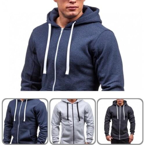 Autumn Fashion Zipper Closure Long Sleeve Sweatshirt Tracksuit Jacket Coat Solid Color for Office