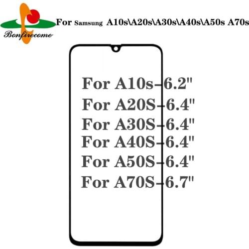 For Samsung Galaxy A10S A20S A30S A40S A50S A70S Front Touch screen Panel LCD Out Glass Cover Lens Replacement