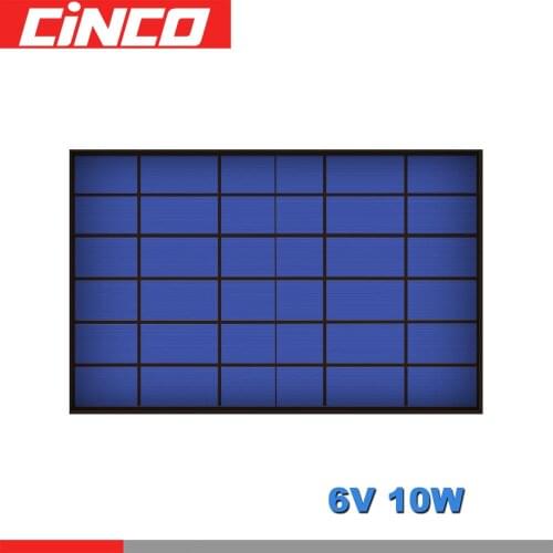 6V 1670mA 10Watt 10W Poly Panel Solar Standard Epoxy monocrystalline Silicon DIY Battery Power Charge Module Mini Solar Cell toy