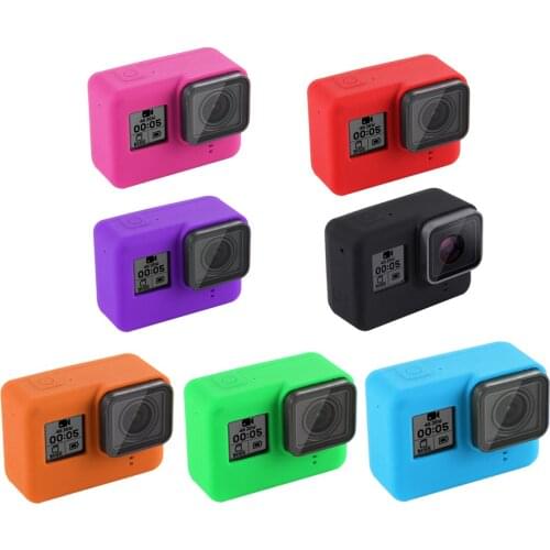 PULUZ For GoPro Accessories for GoPro HERO(2018) /7 Black /6 /5 Silicone Protective Housing Soft Case with Lens Cover