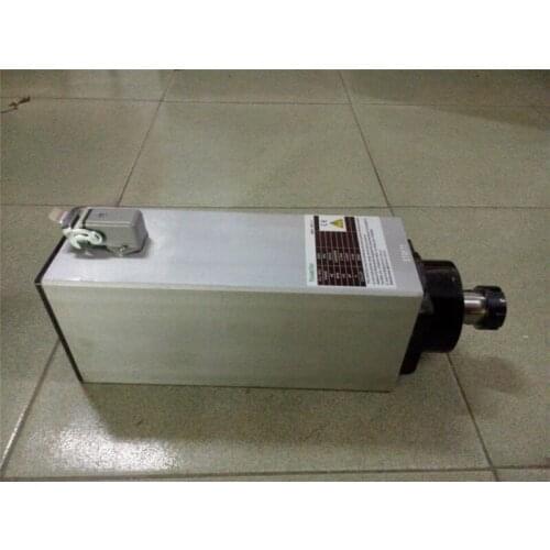 Air-cooled Square 18000rpm 3.7KW 380V 7.8A 300Hz ER25 Spindle Motor for Woodworking New MD65-18ZF-3.7