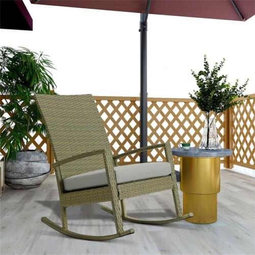 Strong Load-bearing Stable High Resilience Removable Anti-slip Pad Soft Rocking Chair for Outdoor
