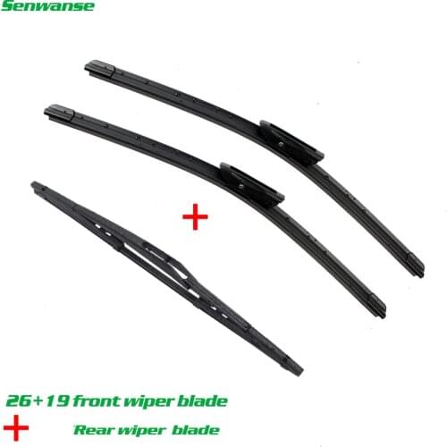 Senwanse Front and rear Wiper Blades For Fiat Qubo Fiorino 2008-2015 High quality Windshield Windscreen wiper 26"+19"+14"