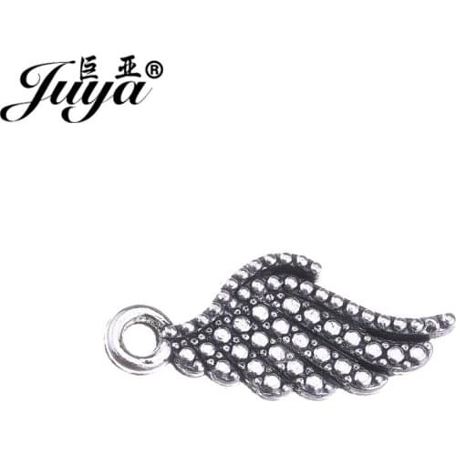 JUYA Angle Wings Ancient Pendant 19x8mm 35pcs/lot Fashion High Quality Women DIY Necklace Accessories Alloy Charms AO0534