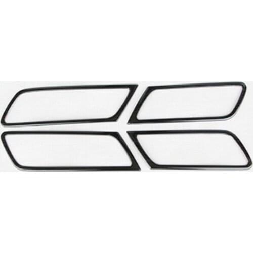 Tonlinker 2 PCS Car NEW Stainless Steel Dashboard Vents Small Light Box Cover Case Stickers for Bmw 5 I Series Parts Accessories