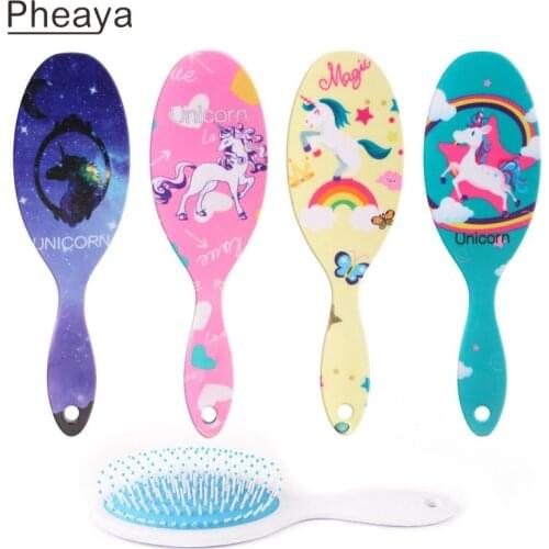 Pheaya Curly Hair Products Cartoon Print Comb Hair Bursh Airbag Massage Anti-static Multifunctional Barber Tools Accessaries