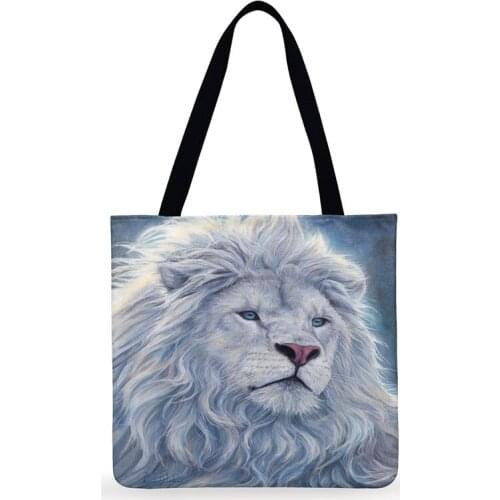 Outdoor Beach Tote Nordic Animal Painting Print Bag Foldable Shopping Bag Women Casual Tote Ladies Shoulder Bag Women Handbags
