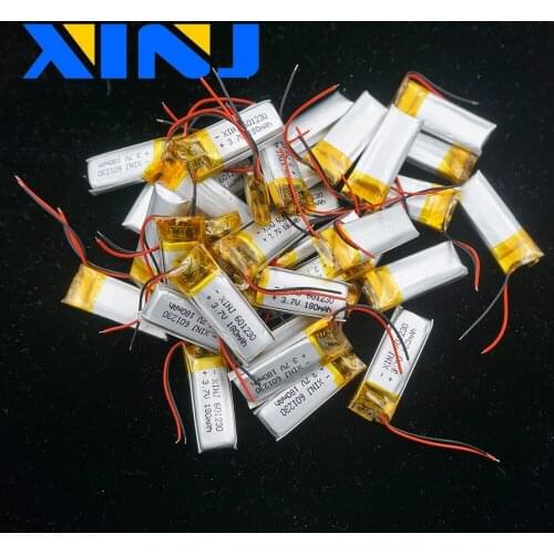 XINJ 10pcs 3.7V 180 mAh lithium polymer battery lipo cell 601230 For mp3 headphones bluetooth speaker smart watch 3D glasses DVR