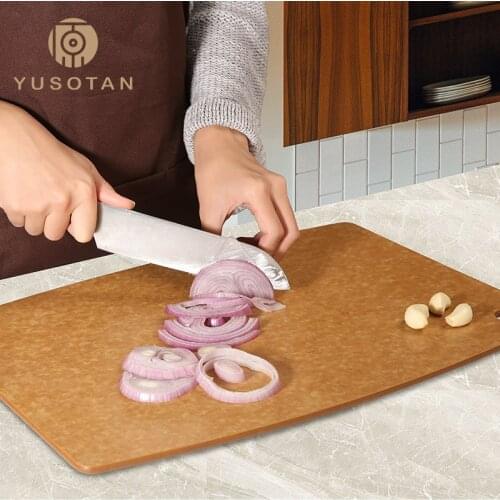 YUSOTAN wooden cutting board made of pine wood fiber durable and eco-friendly both sides available retangular chopping board
