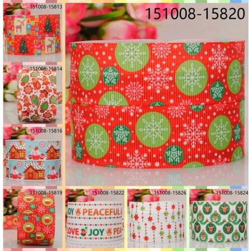 10yards -different sizes -Merry Christmas ribbon printed Grosgrain Jubilation red ribbon