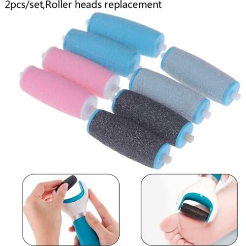 2Pcs Foot File Dull Polish Foot care tool Heads Hard Skin Remover Refills Replacement Rollers New