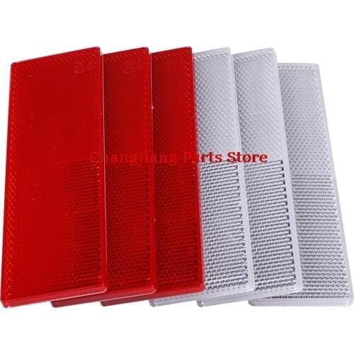 2pcs Bike Truck Safurance Trailer Car Plastic Reflective Reflector Workplace Safety Night Safety Warning Sticker Tape