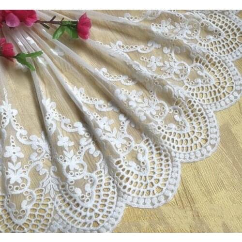 2Yard/lot DIY Handmade Lace trim Garment Accessories Original Single Retro mesh lace fabric Wide 38CM