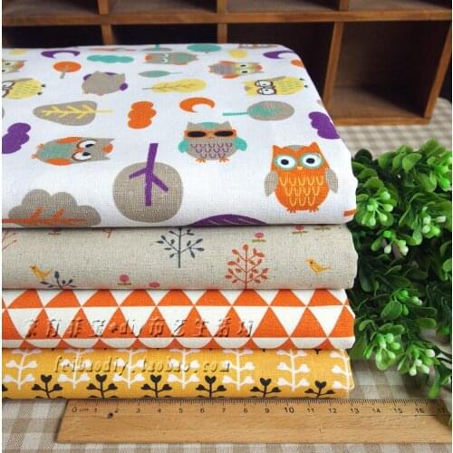 4-color Yellow cotton handmade patchwork fabric garment sewing group 70 * 50cm