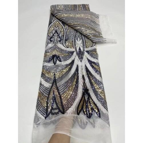 Tissu mariage sequins lace fabrics 2021 glittter wedding lace fabric nigerian lace materials high quality 5yard