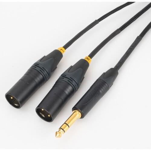 HIFI 3pin 2 XLR male to 6.35mm 1/4'' TRS Male Plug Stereo Audio Cable Adapter Using mogami 2944 neutrik plug