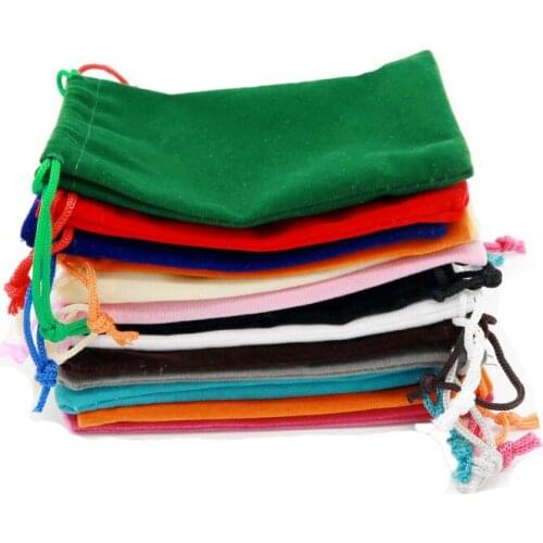 50pcs 13x18cm Packing Drawstring Velvet Pouch Sachet Gift Bag For Jewelry Wedding Things Party Bead Container Storage Wholesale